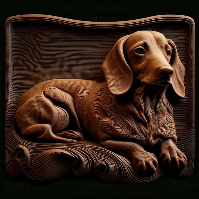 3D model dachshund (STL)